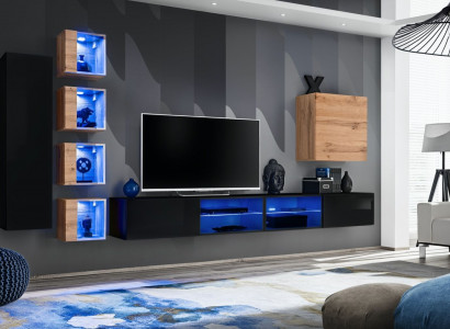 Modern furniture designer wall unit furnishing luxury set new wall cabinet